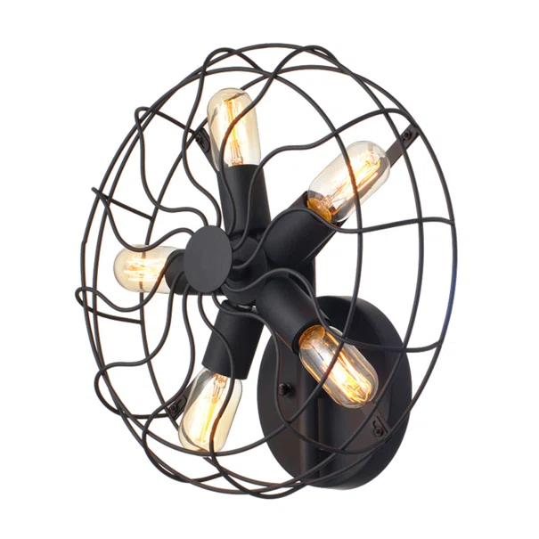 Απλίκα Τοίχου Aca V352715W Black Matt