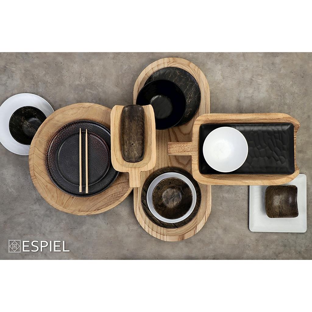 Διακοσμητικό Μπολ (Φ27X7 5) Tria By Espiel Pine Wood Hwb788K24-6 Διακόσμηση Δίσκοι - Πιατέλες Μπωλ Διακοσμητικά Spitishop
