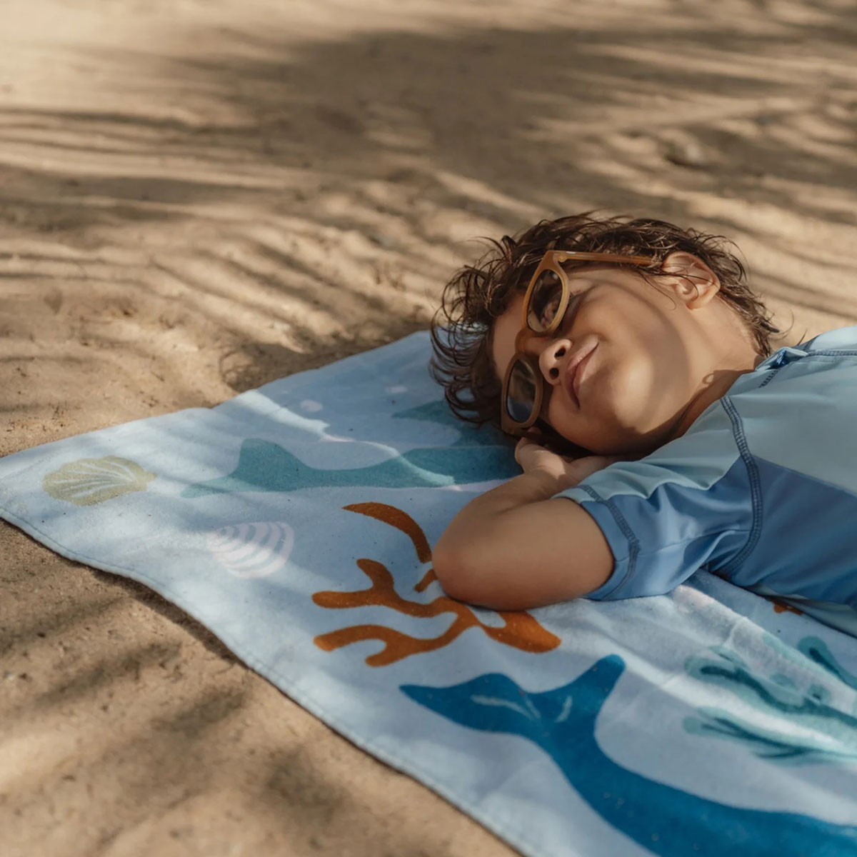 Παιδική Πετσέτα Θαλάσσης (60X120) Little Dutch Ocean Dreams Μπλε Πετσέτες Παιδικές Spitishop