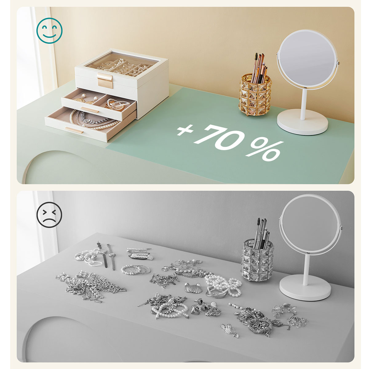 Μπιζουτιέρα Κουτί με Συρτάρια (23 1X20 5X13 5) Songmics Jbc239Wtv1 Όσα Αγαπήσατε Περισσότερο Μόλις Ξαναήρθαν - Είναι Πάλι Εδώ τα Είδη Οργάνωσης Που 