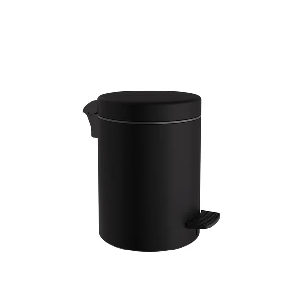 Κάδος Απορριμμάτων Μπάνιου (Φ18x25) Pam & Co 3lt 03-601-403 Matt Black
