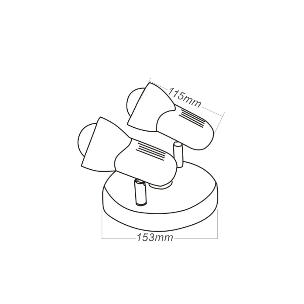 Σποτ Δίφωτο Aca Smu502Pw White Φωτιστικά Οροφής - Τοίχου Spitishop