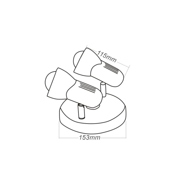 Σποτ Δίφωτο Aca SMU502PW White