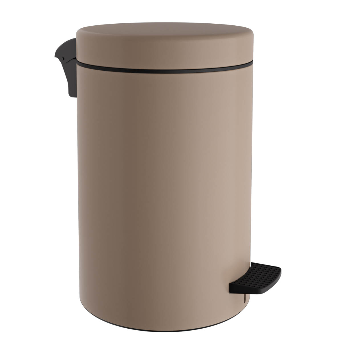Κάδος Απορριμμάτων Μπάνιου (Φ25x40) Pam & Co 12lt 12-090-103 Matt Beige