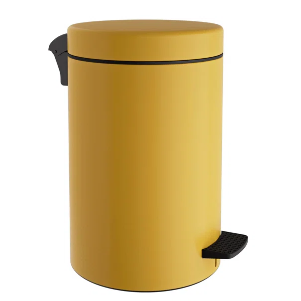 Κάδος Απορριμμάτων Μπάνιου (Φ25x40) Pam & Co 12lt 12-090-603 Matt Yellow