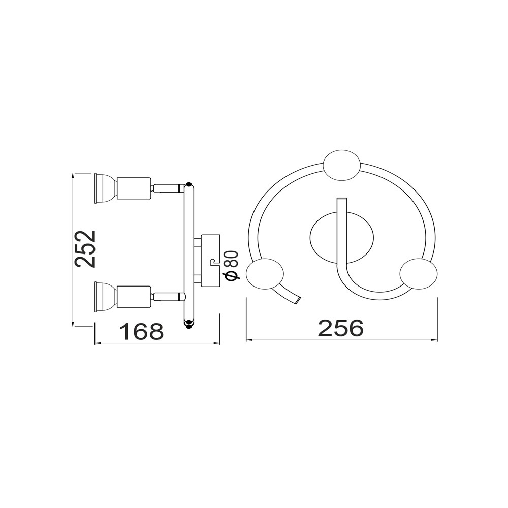 Σποτ Τρίφωτο Aca Trinity Mc634Bk3G Black Matt Φωτιστικά Οροφής - Τοίχου Spitishop