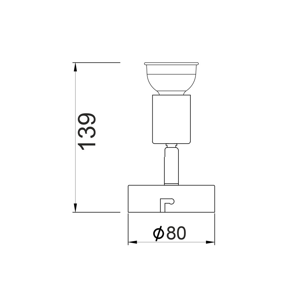 Σποτ Μονόφωτο Aca Trinity MC634WH1 White Matt