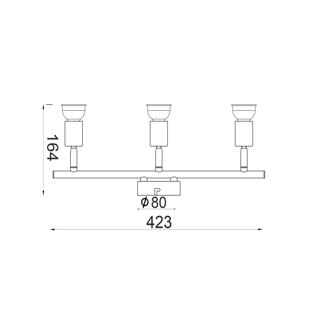 Σποτ Τρίφωτο Aca Trinity Mc634Wh3 White Matt Φωτιστικά Οροφής - Τοίχου Ράγες με Spitishop