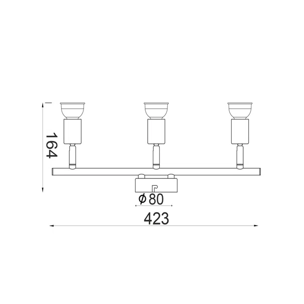 Σποτ Τρίφωτο Aca Trinity MC634WH3 White Matt