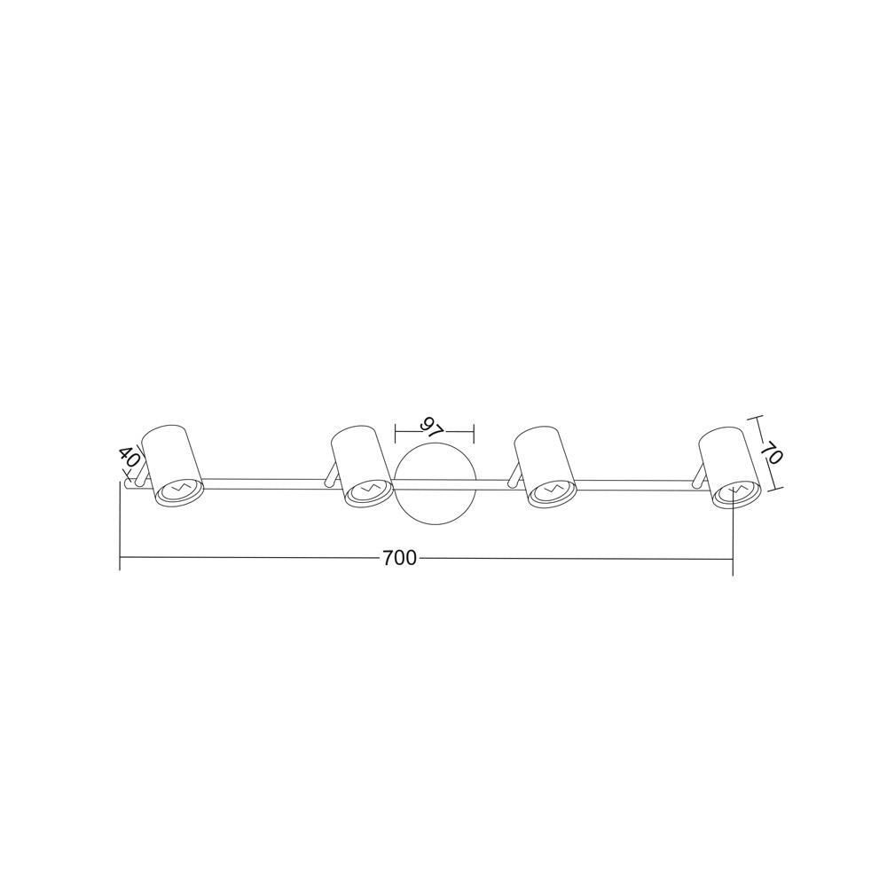 Σποτ Πολύφωτο Aca Orfeas Suh1894Tb Black Matt Φωτιστικά Οροφής - Τοίχου Spitishop