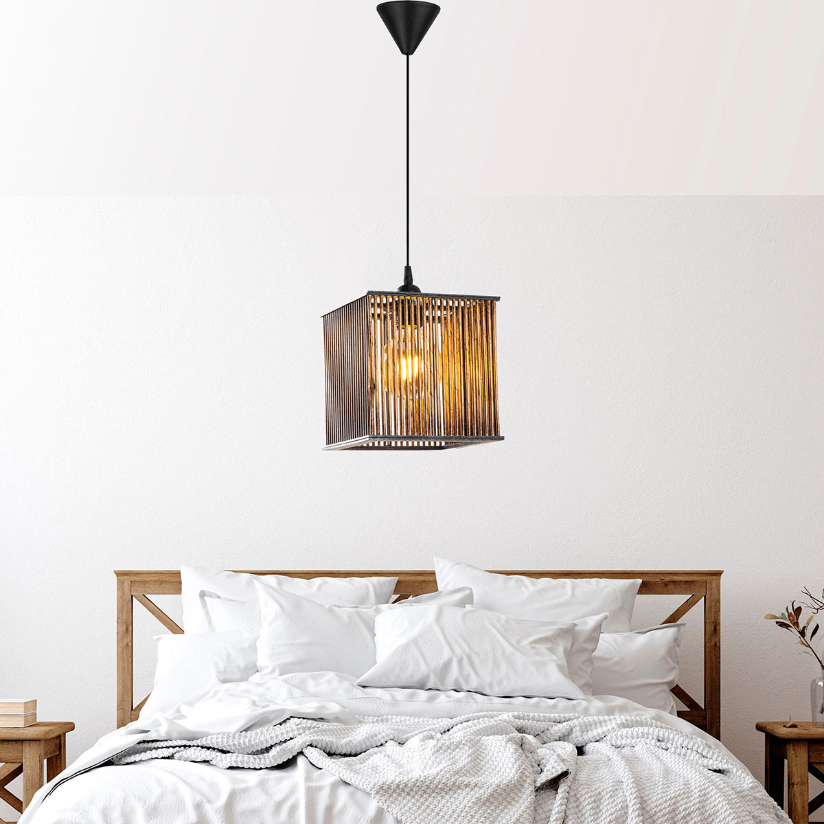 Φωτιστικό Οροφής Μονόφωτο A-G Cage 390FLH2187 Antique