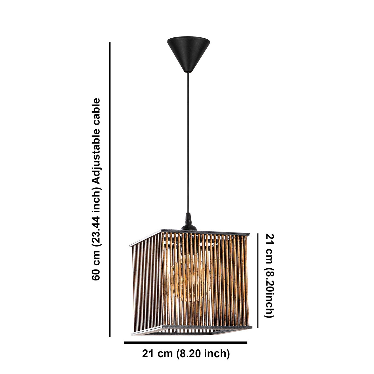 Φωτιστικό Οροφής Μονόφωτο A-G Cage 390Flh2187 Antique Φωτιστικά Κρεμαστά Spitishop