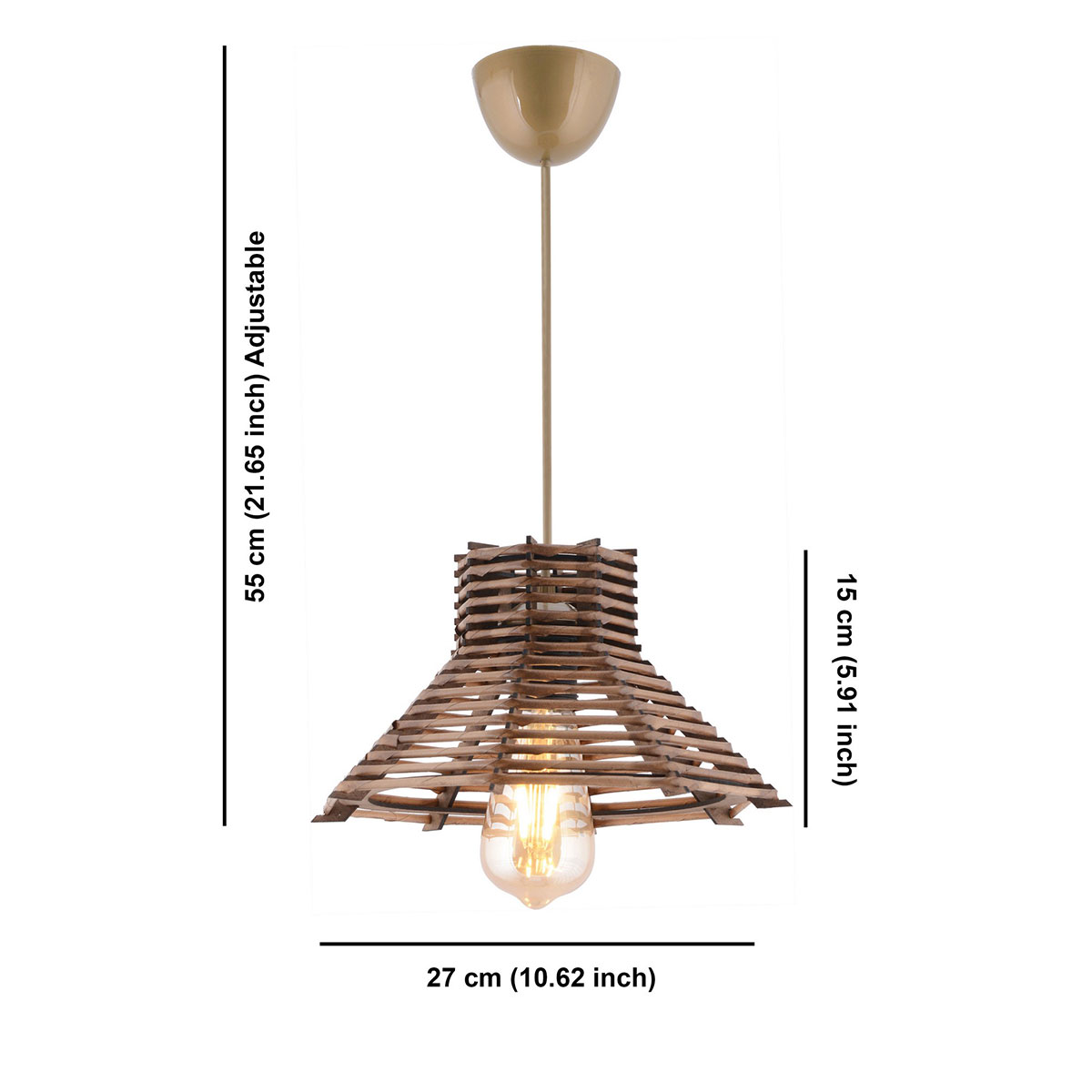 Φωτιστικό Οροφής Μονόφωτο A-G Hope 390Flh2277 Brown Φωτιστικά Κρεμαστά Spitishop