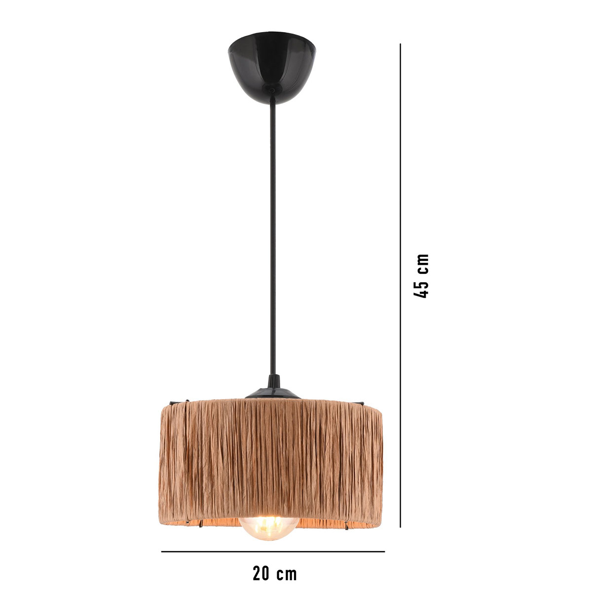 Φωτιστικό Οροφής Μονόφωτο A-G Viola 390Flh1839 Natural Φωτιστικά Κρεμαστά Spitishop