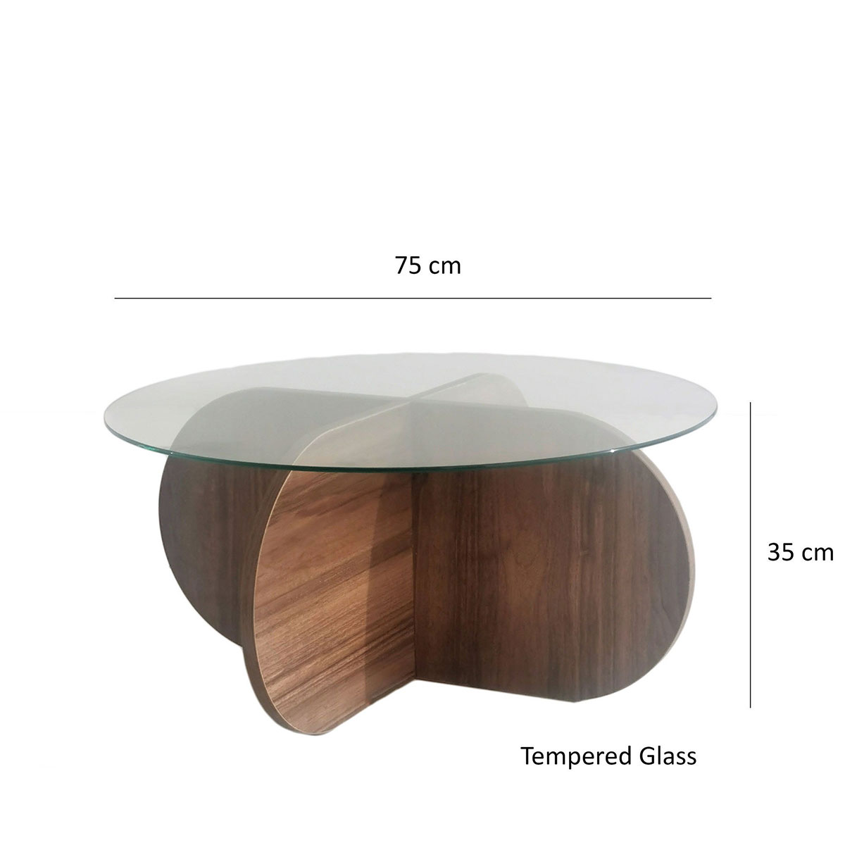 Τραπέζι Σαλονιού (Φ75X35) A-G Bubble 552Nos2240 Walnut Έπιπλα Τραπεζάκια Στρογγυλά Spitishop