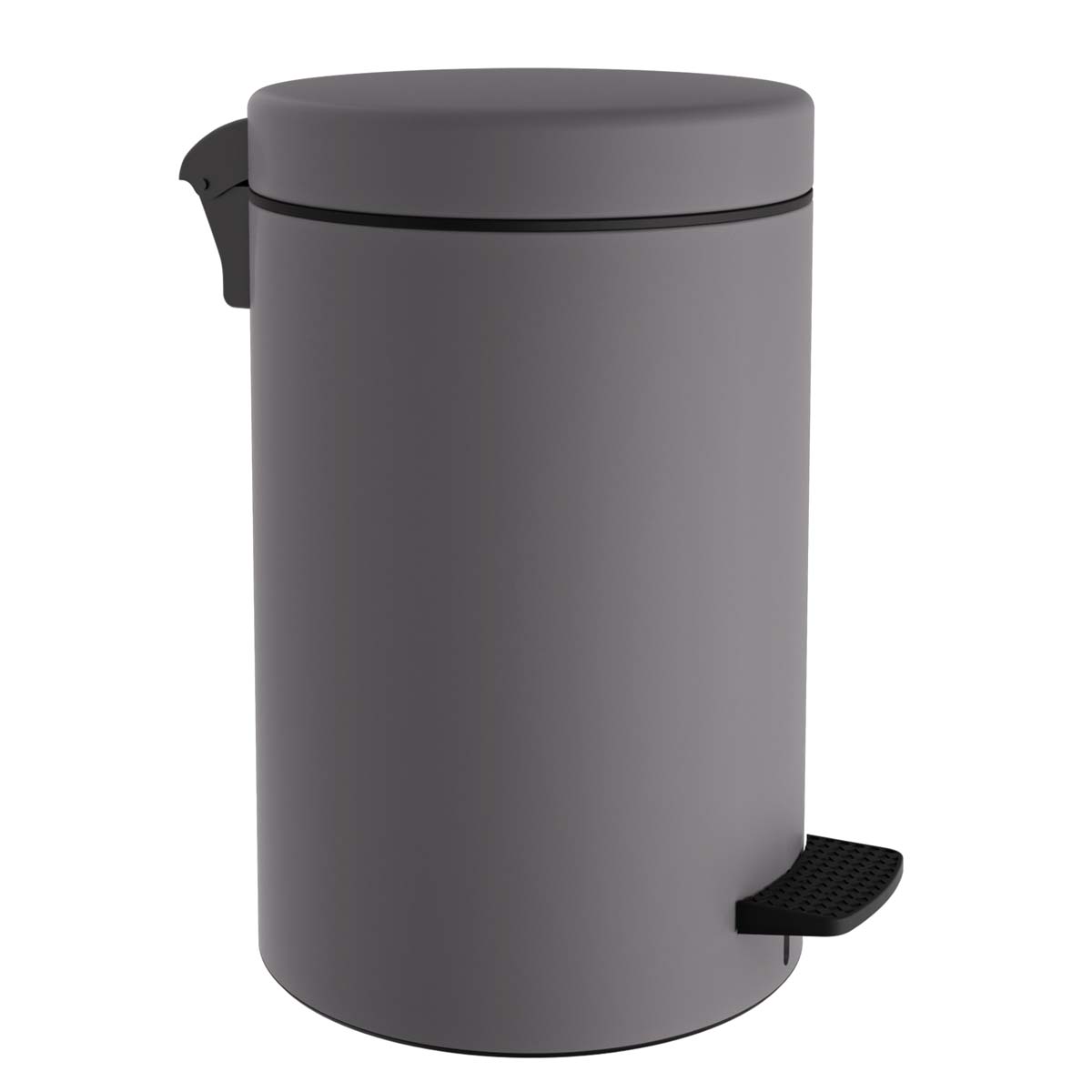 Κάδος Απορριμμάτων Μπάνιου (Φ25x40) Pam & Co 12lt 90 Concrete Grey Matte