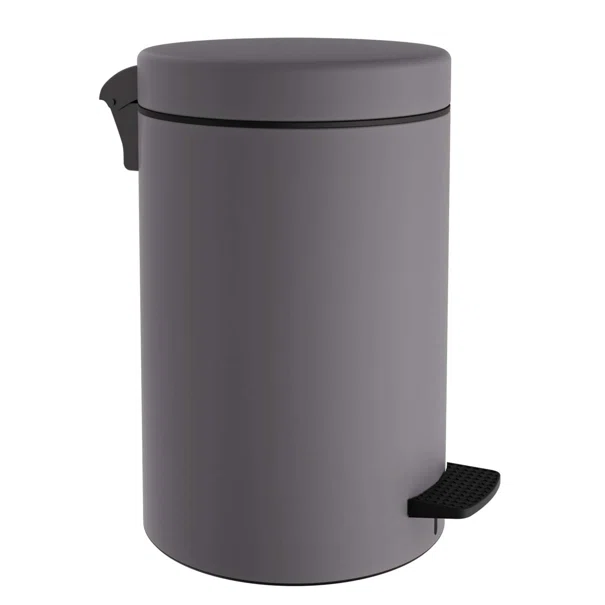 Κάδος Απορριμμάτων Μπάνιου (Φ25x40) Pam & Co 12lt 90 Concrete Grey Matte