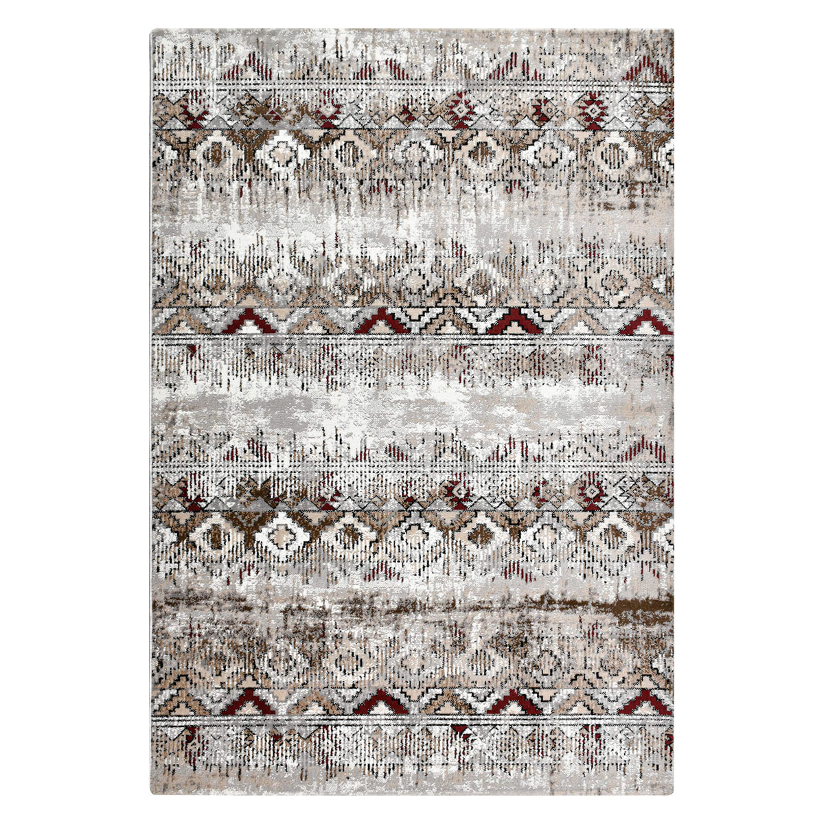 Χαλί (200X290) Polcarpet Estia 109 Bordo Grey Χαλιά Σαλονιού Χειμερινά Spitishop