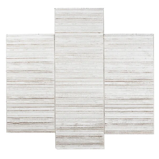 Χαλιά Κρεβατοκάμαρας (Σετ 3τμχ) Polcarpet Monaco Moma NP 461 Cream