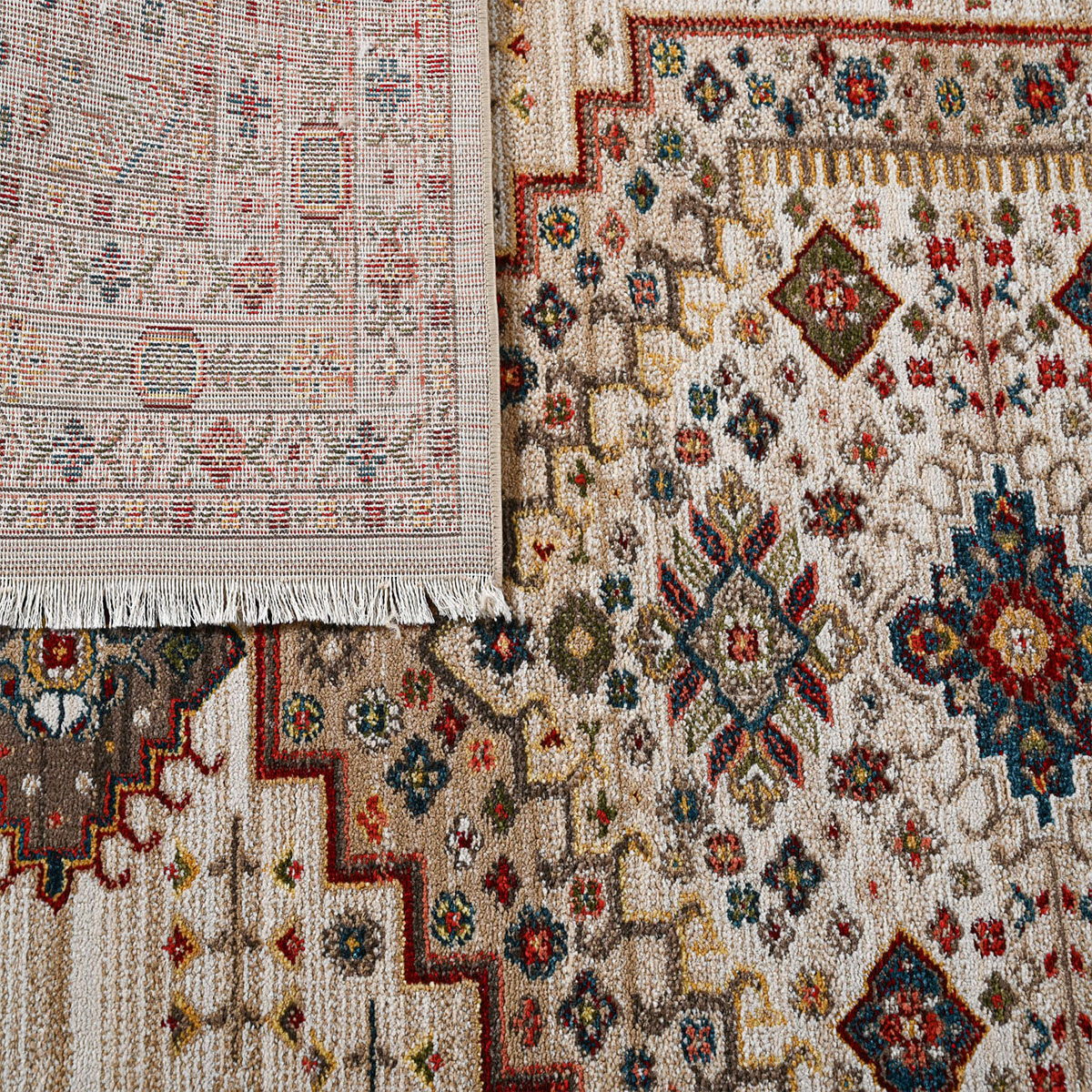Χαλί (200X290) Polcarpet Kazak Oriental 676 Bone Beige Χαλιά Σαλονιού Χειμερινά Boho Spitishop