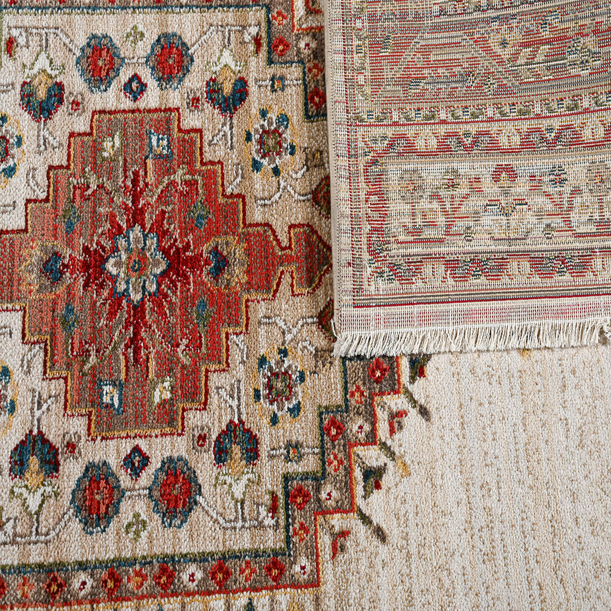 Χαλί (200X290) Polcarpet Kazak Oriental 710 Bone Beige Χαλιά Σαλονιού Χειμερινά Boho Spitishop