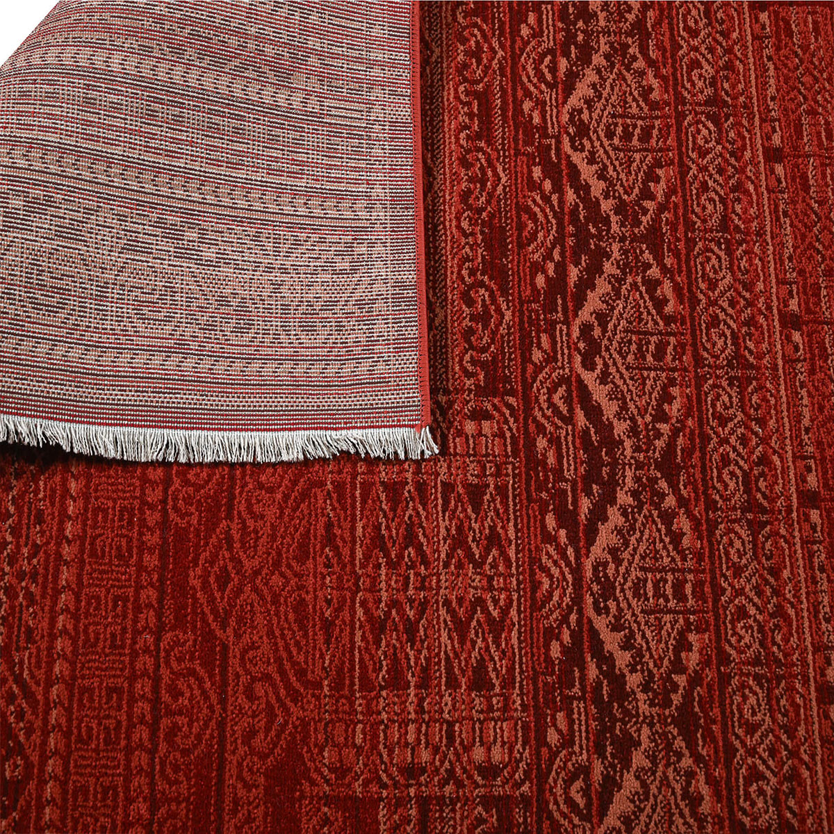 Χαλί (170X235) Polcarpet Kazak Oriental 727 Bordo Rose Χαλιά Σαλονιού Χειμερινά Boho Spitishop