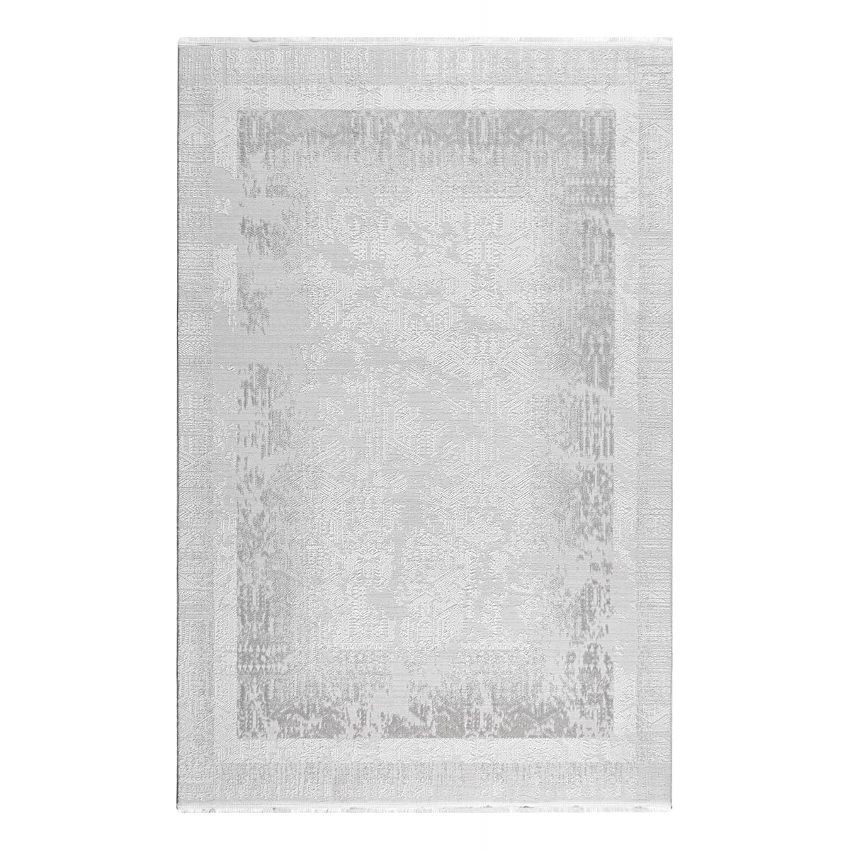 Χαλί (200X290) Polcarpet Platinum 7747 White Grey Χαλιά Σαλονιού Χειμερινά Spitishop