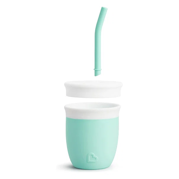 Ποτήρι Εκπαιδευτικό 118ml Με Καλαμάκι Munchkin C'Est Silicone Mint
