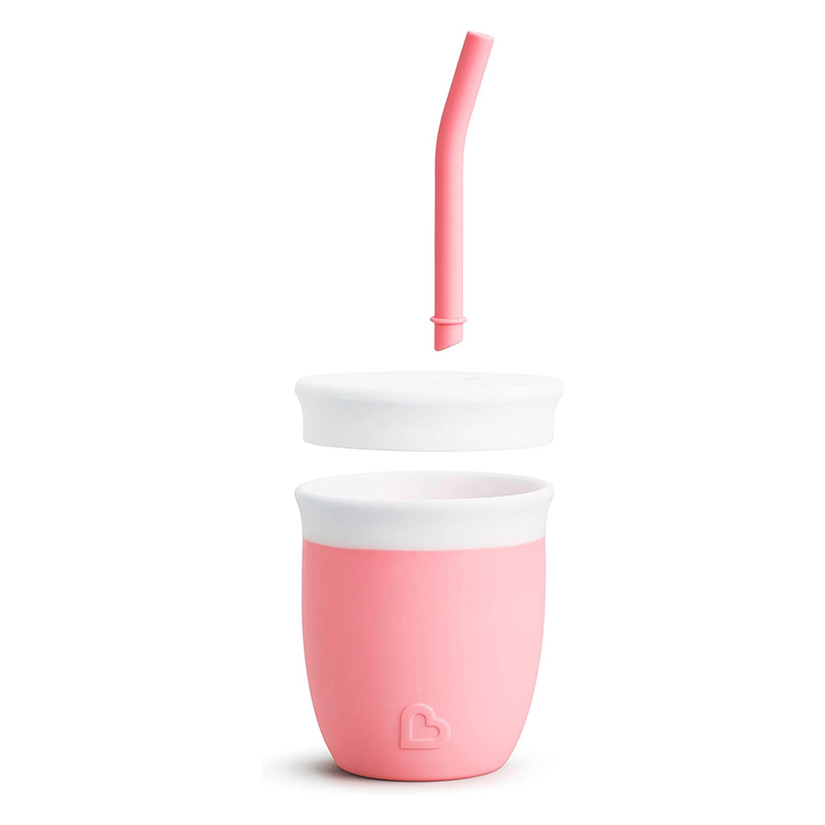 Ποτήρι Εκπαιδευτικό 118ml Με Καλαμάκι Munchkin C'Est Silicone Coral