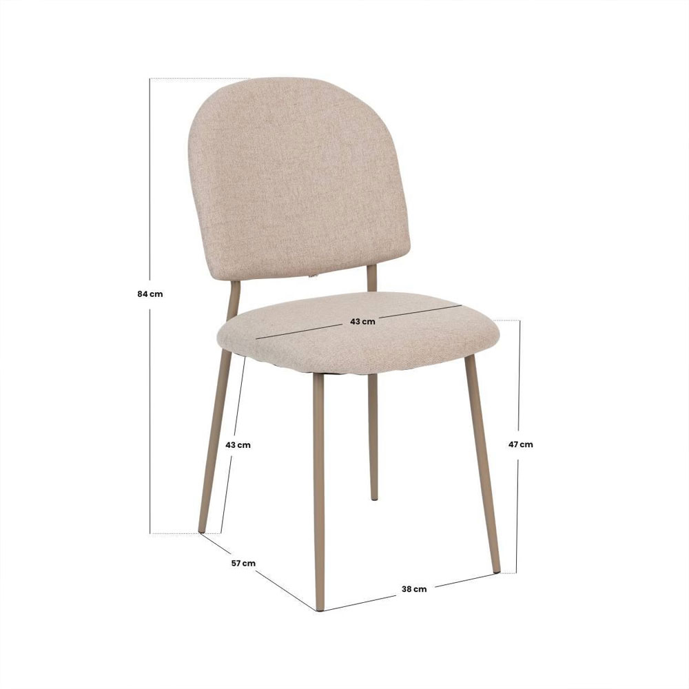 Καρέκλα Τραπεζαρίας (43X57X84) A-S Kamili Grey 202248B Έπιπλα Κουζίνας & Καρέκλες Spitishop