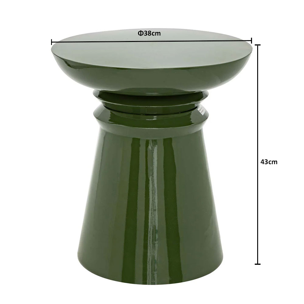 Βοηθητικό Τραπεζάκι (Φ38X43) A-S Jaya Green 197799B Έπιπλα Σαλονιού Τραπεζάκια Μεταλλικά Spitishop
