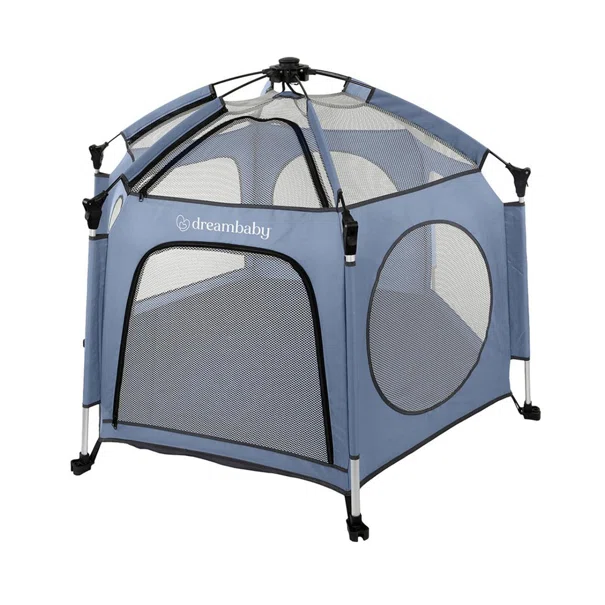 Πάρκο Με Κάλυμμα UV Dreambaby Blue/Gray BR78585