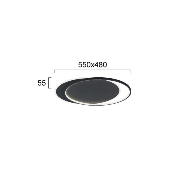 Φωτιστικό Πλαφονιέρα LED Viokef Evelyn Black 4301901