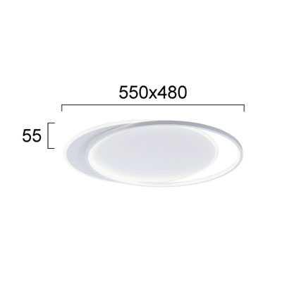 Φωτιστικό Πλαφονιέρα Led Viokef Evelyn White 4301900 Φωτιστικά Οροφής Κρεμαστά Spitishop