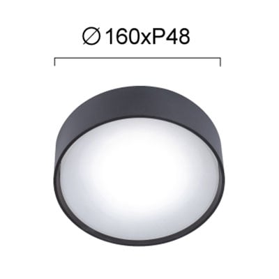 Φωτιστικό Πλαφονιέρα Led Viokef Ibiza Grey 4298800 Φωτιστικά Οροφής Κρεμαστά Spitishop