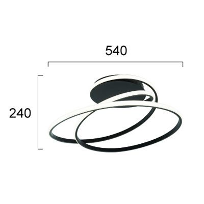 Φωτιστικό Πλαφονιέρα Led Viokef Mily Black 4301501 Φωτιστικά Οροφής Κρεμαστά Spitishop