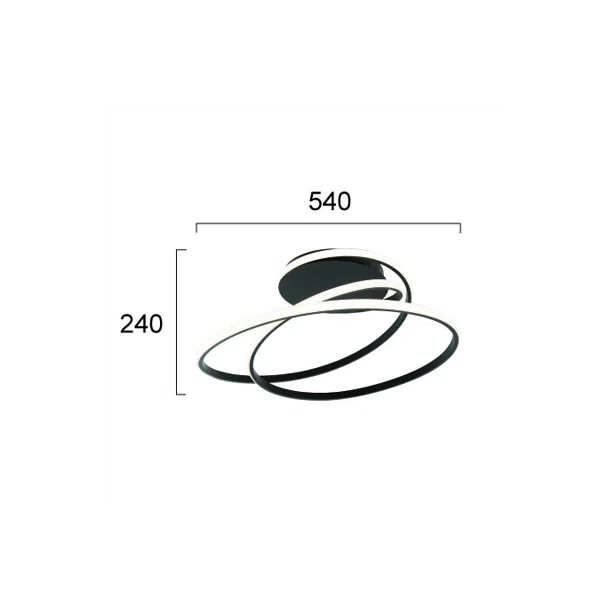 Φωτιστικό Πλαφονιέρα LED Viokef Mily Black 4301501
