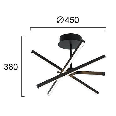 Φωτιστικό Οροφής Πολύφωτο Led Dimmable Viokef Ray 4301200 Φωτιστικά Κρεμαστά Τραπεζαρίας Spitishop
