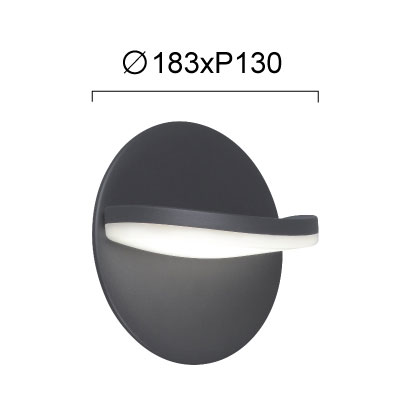 Απλίκα Led Εξωτερικού Χώρου Viokef Letty Grey 4309400 Φωτιστικά Τοίχου Απλίκες Spitishop