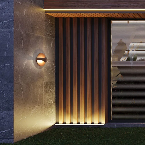 Απλίκα LED Εξωτερικού Χώρου Viokef Mayorka Brown 4298701