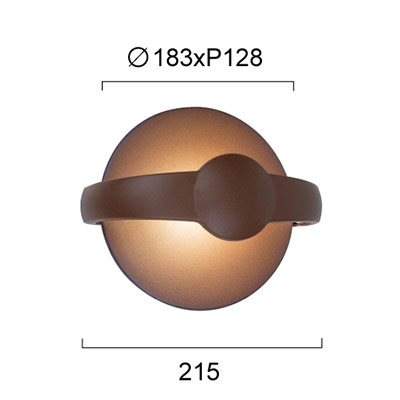Απλίκα Led Εξωτερικού Χώρου Viokef Mayorka Brown 4298701 Φωτιστικά Τοίχου Απλίκες Spitishop