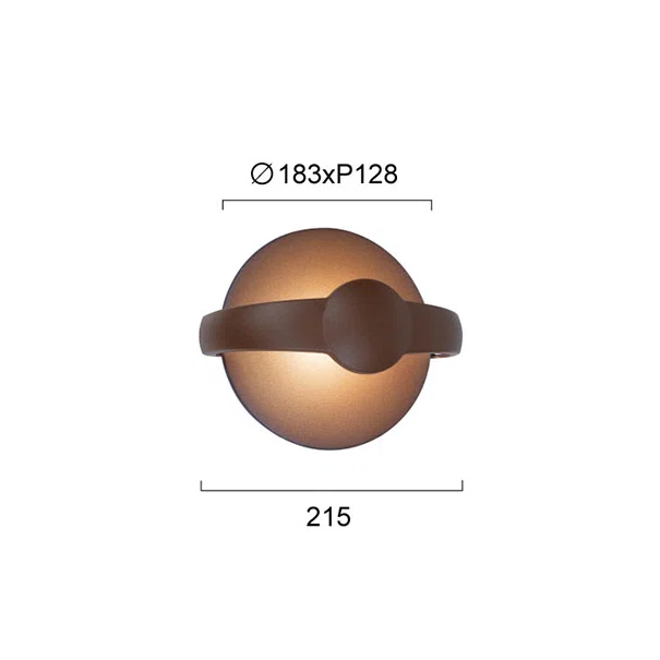 Απλίκα LED Εξωτερικού Χώρου Viokef Mayorka Brown 4298701