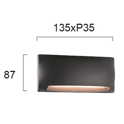 Απλίκα Led Εξωτερικού Χώρου Viokef Mode Grey 4243201 Φωτιστικά Τοίχου Απλίκες Spitishop