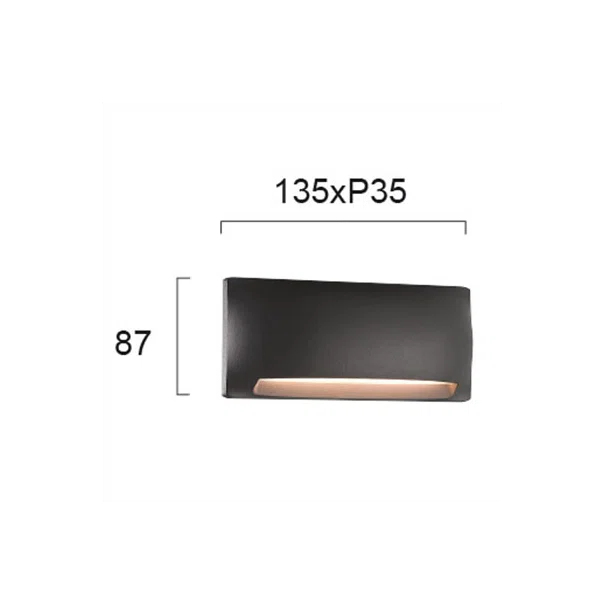Απλίκα LED Εξωτερικού Χώρου Viokef Mode Grey 4243201