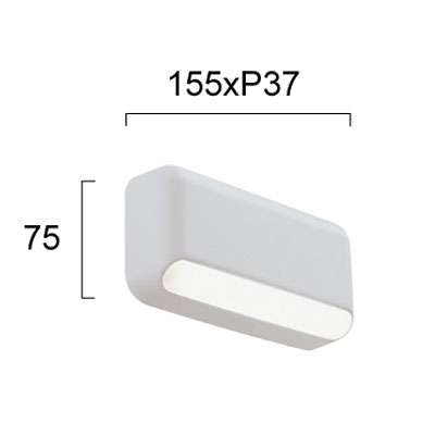 Απλίκα Led Εξωτερικού Χώρου Viokef Seren White 4309300 Φωτιστικά Τοίχου Απλίκες Spitishop