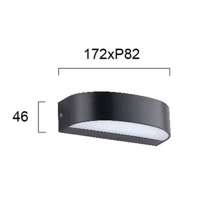 Απλίκα Led Εξωτερικού Χώρου Viokef Sifnos 4282800 Φωτιστικά Τοίχου Απλίκες Spitishop