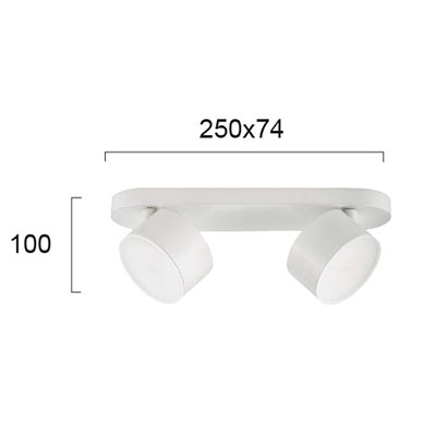 Σποτ Δίφωτο Led Viokef Nod 4200100 Φωτιστικά Οροφής Κρεμαστά Spitishop