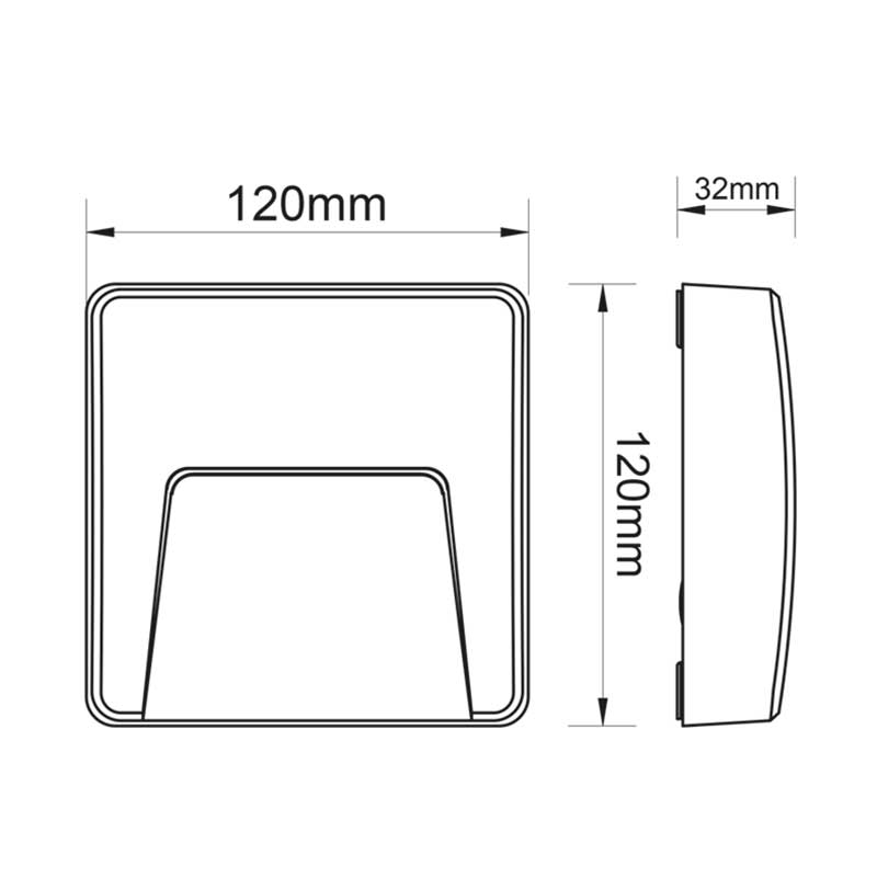 Απλίκα Led Εξωτερικού Χώρου Aca Slim42W White Φωτιστικά - Κήπου Spitishop