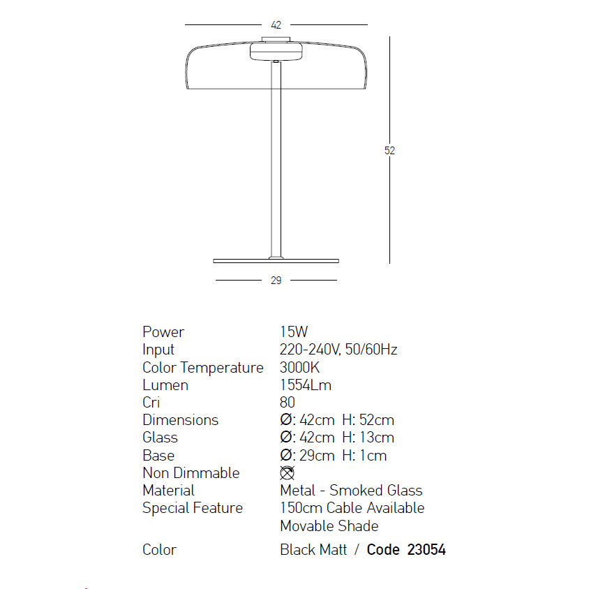 Πορτατίφ Led Zambelis 23054 Black Matt Φωτιστικά Επιτραπέζια Spitishop