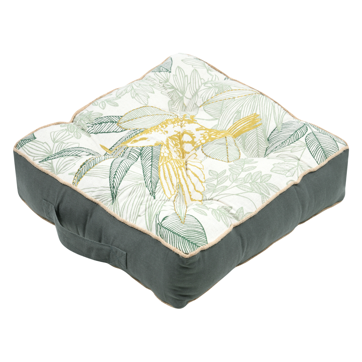 Μαξιλάρα Δαπέδου (45X45X10) S-F Botanys Golden C5D382001 Λευκά Είδη Σαλονιού Μαξιλάρια Spitishop